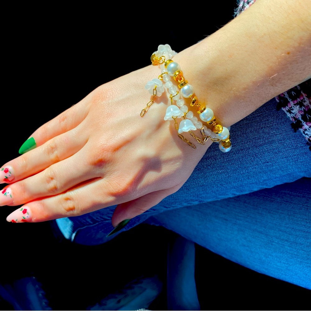 White Jade Bracelet Set